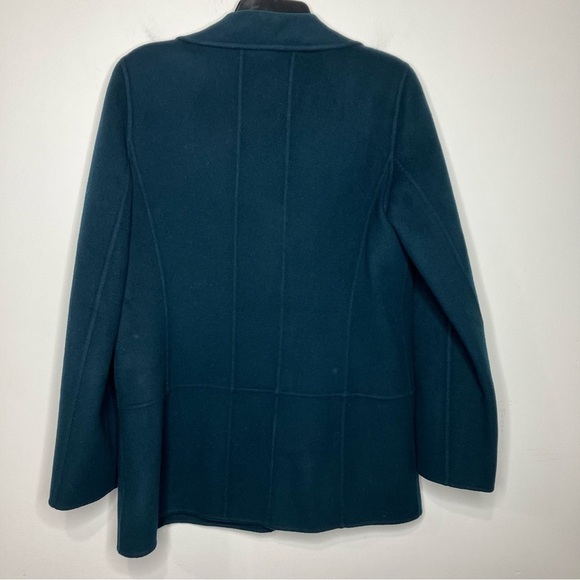 Linda Allard Ellen Tracy 100% wool coat size 10 dark teal - Picture 5 of 8